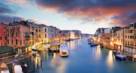 Naklejka na ściany i meble Venice - Grand canal from Rialto bridge