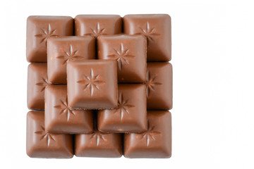 Pyramid of dark chocolate