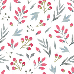 Watercolor seamless floral pattern