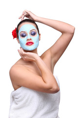 Beauty skin care cosmetics and health concept