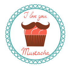 I love your mustach concept card
