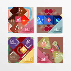 Set of abstract geometric shapes with options