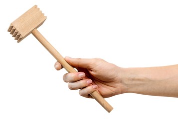 Kitchen. Frame with many hands holding different kitchen tools