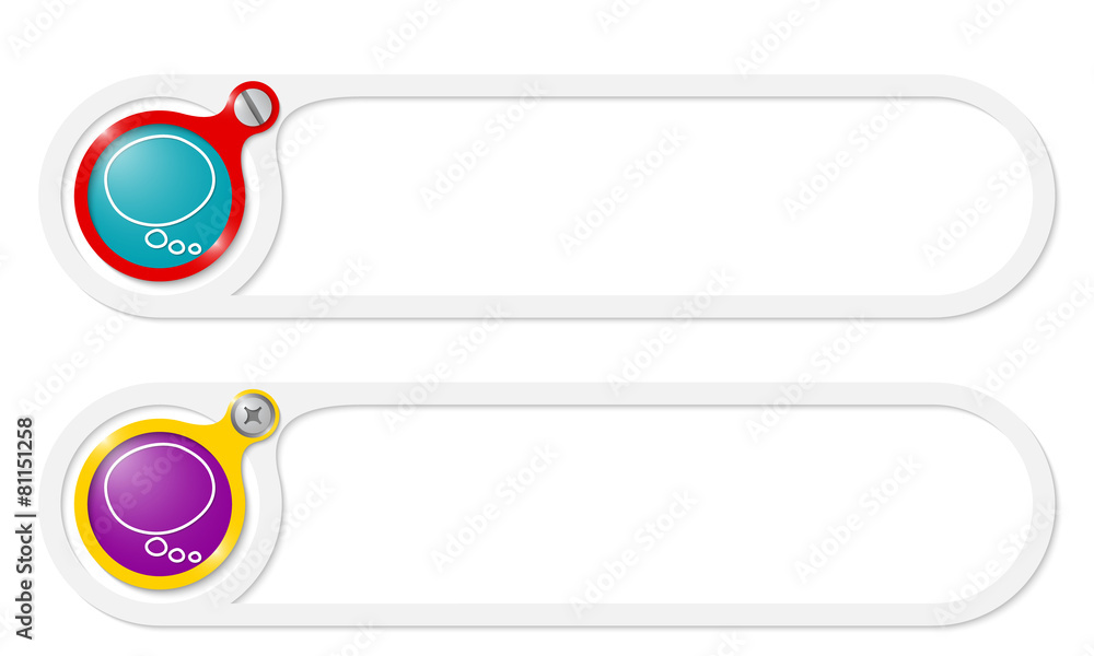 Poster vector buttons for your text and speech bubble