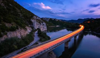 Night view of the bridge over the Tzonevo lake, Bulgaria © Jess_Ivanova