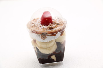 Banoffee pie in a glass