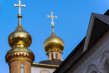 Fototapeta na wymiar The great Trinity monastery in Sergiyev Posad near Moscow