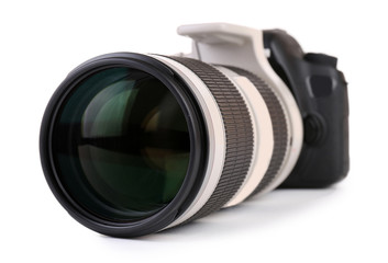 digital photo camera isolated on white