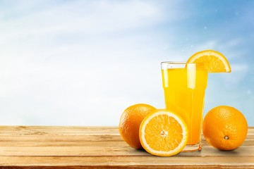 Food. Healthy orange, papaya and carrot smoothie