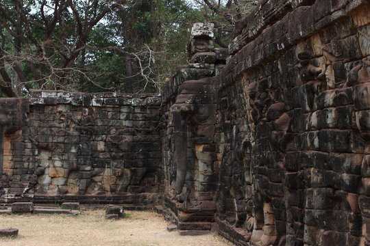Terrace of Elephants, Angkor Thom, Siem Reap, Cambodia