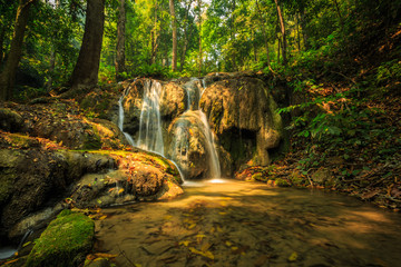 wonderful waterfall in thailand, Pugang waterfall chiangrai