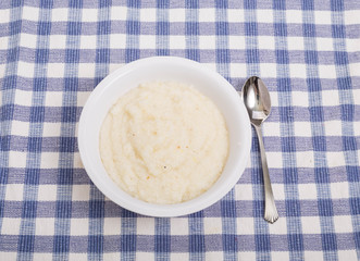 Bowl of White Corn Grits
