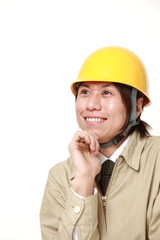 期待する作業員