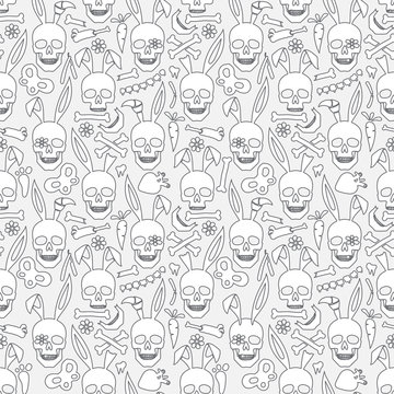 Bunny Skull Wallpaper