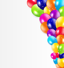Fototapeta na wymiar Set of Colored Balloons, Vector Illustration.