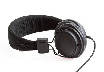 Casque audio sur fond blanc