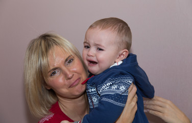 pretty little baby boy with Mother