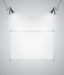 Background with Lighting Lamp. Empty Space for Your Text or Obje