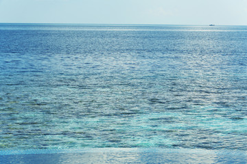 View of beautiful blue ocean water in resort