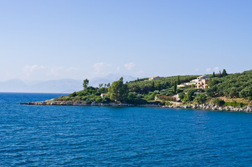 Fototapeta na wymiar Kassiopi bay on Corfu island - Greece