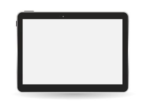 Black Tablet PC Vector Illustration