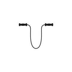 The skipping rope icon. Jumping-rope symbol. Flat