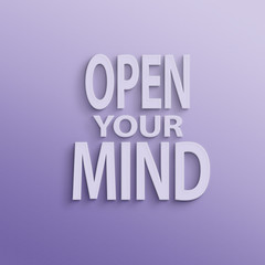 open your mind