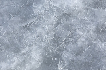 texture of ice on the river