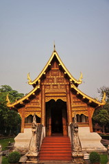 Beautiful Temple Wat phra singh in Chiang Mai, Thailand