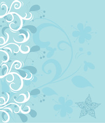 abstract background design with flowers