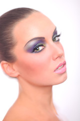 Fototapeta premium Beautiful woman with professional makeup