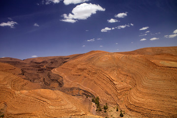 inhospitable rocks in the mountains of the High Atlas, Morocco