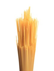 Bunch of spaghetti pasta isolated on white background