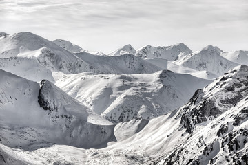 Winter landscape in the mountains