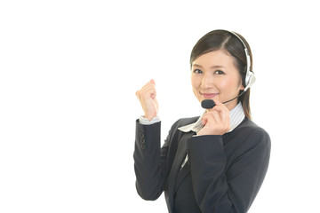 ガッツポーズのオペレーター