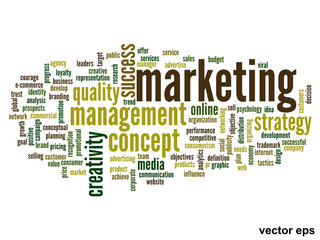 Vector conceptual business marketing word cloud