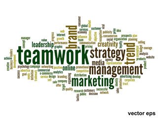 Vector conceptual business word cloud