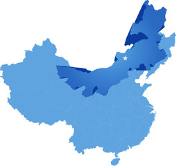 Map of People's Republic of China - Inner Mongolia Autonomous Re