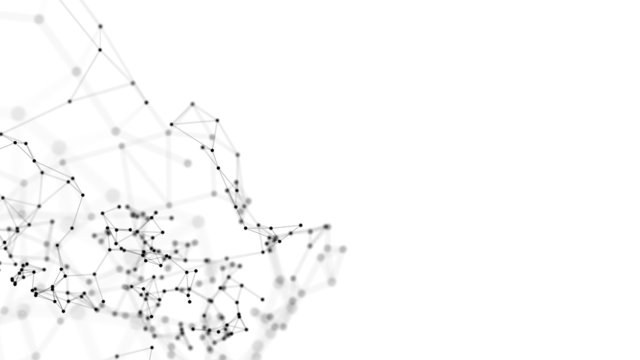 Molecular structure on white background