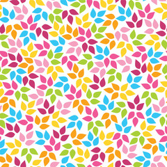 Colorful blue pink yellow floral pattern
