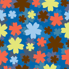 Abstract vector colorful background with flowers.