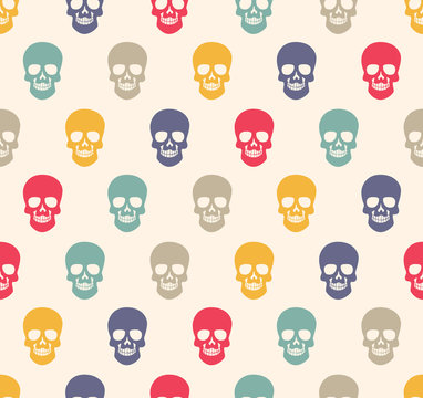 colorful skull pattern