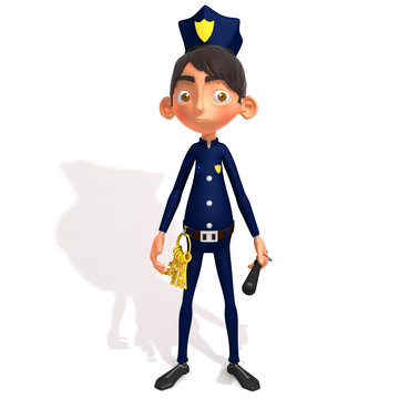 Policeman 3d illustration
