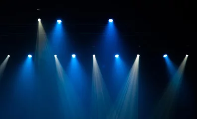 Crédence de cuisine en verre imprimé Lumière et ombre Lumières de scène sur concert.