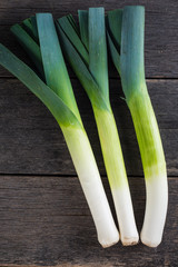 Farm fresh organic leek, spring salad ingredient © marcin jucha