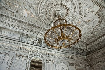 The mansion Brusnicyna in St. Petersburg.Interior.White hall.