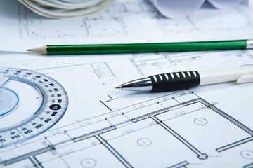 drawing on paper and tools