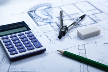 drawing on paper and tools