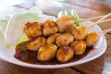 Thai style pork meatball
