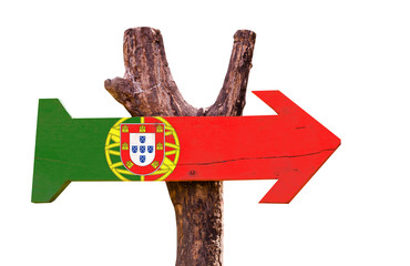 Portugal Flag sign isolated on white background
